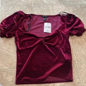Forever 21 velvet crop top